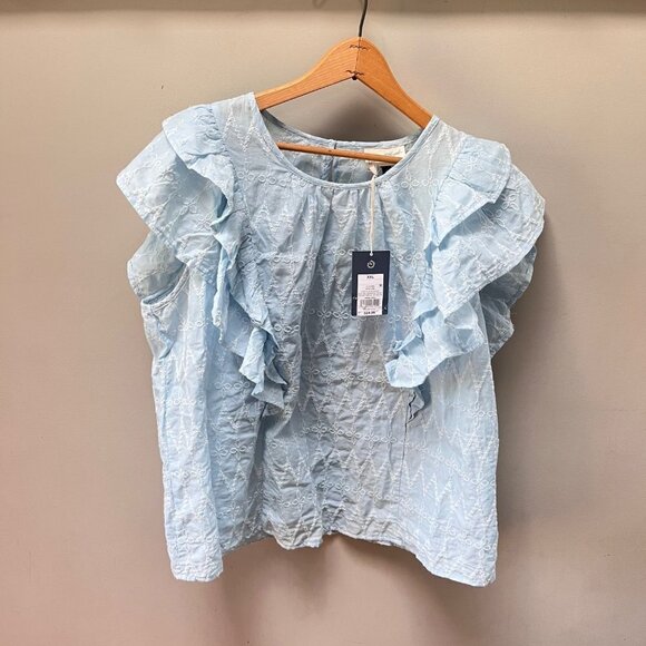 New Universal‎ Threads Ruffled Sleeveless Blouse- Size XXL - Picture 1 of 4